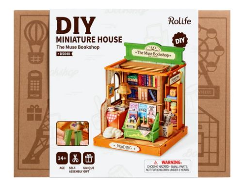 Rolife The Muse Bookshop DIY Miniature House Kit