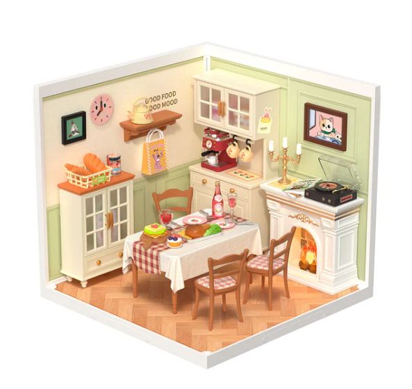 Rolife Warm Dining Room DIY Plastic Minuature House