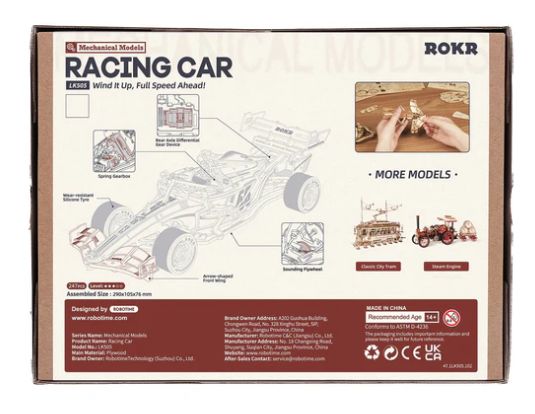 ROKR F1 Racing Car 3D Wooden Puzzle