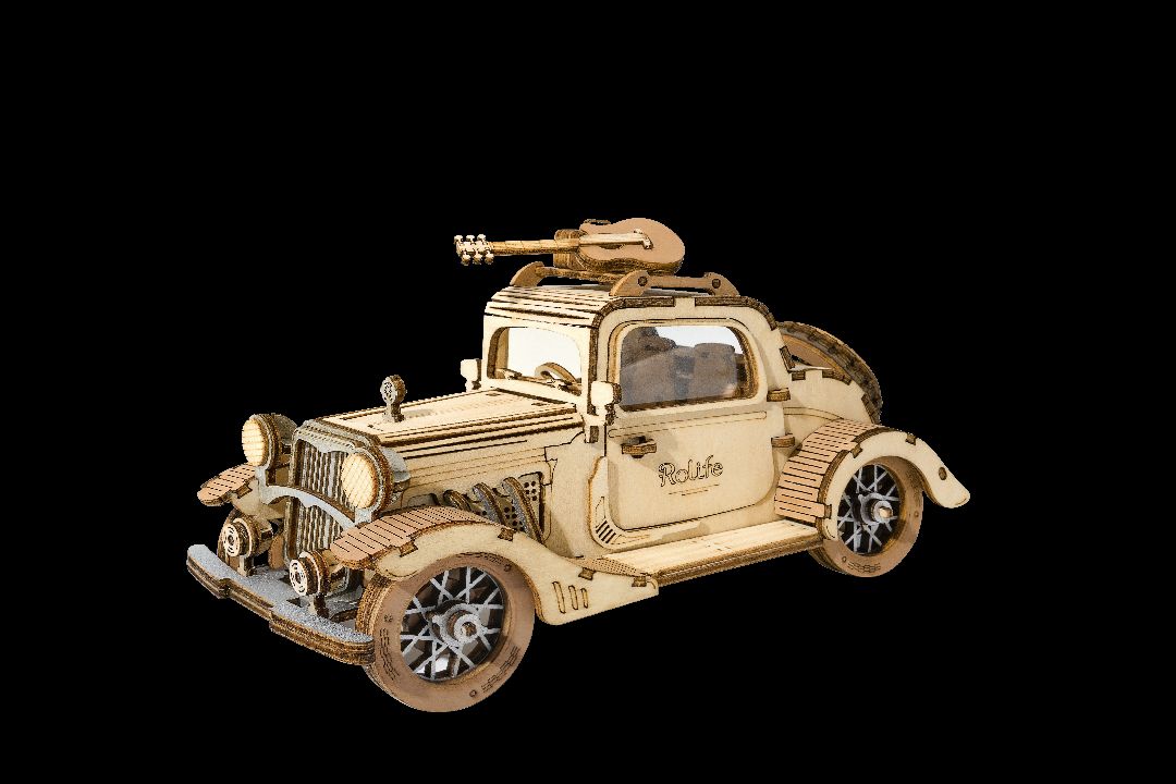 Rolife Vintage Car 3D Wooden Puzzle - Click Image to Close