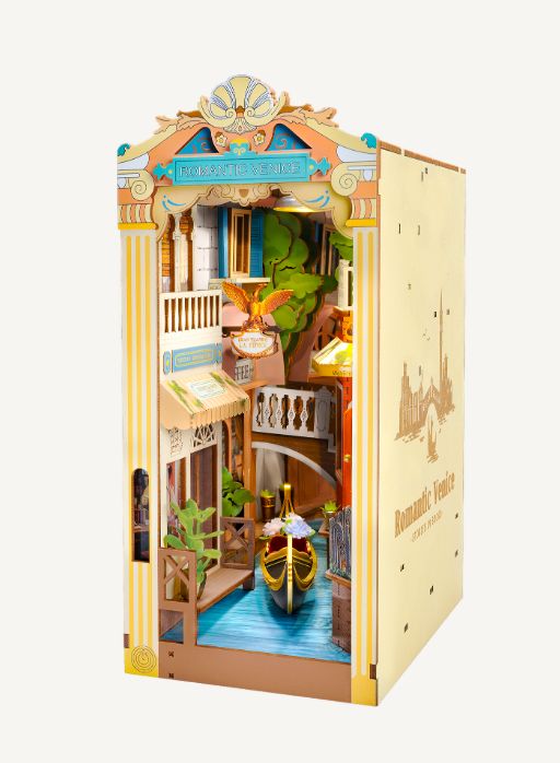 Rolife Romantic Venice DIY Book Nook Shelf Insert