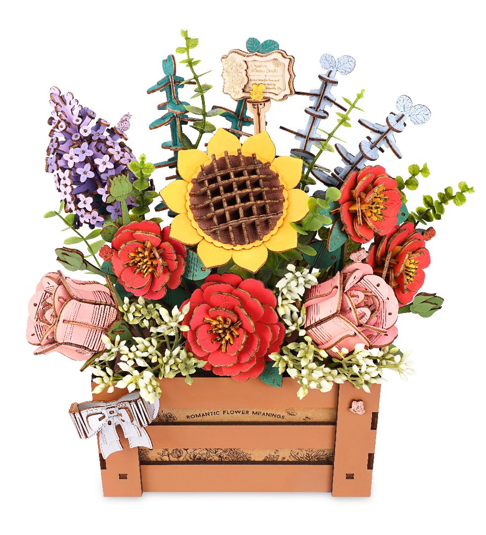 Rowood DIY Wooden Bloom Box 3D Wooden Puzzle