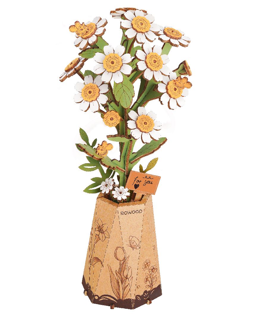 Rowood DIY Chamomile 3D Wooden Puzzle