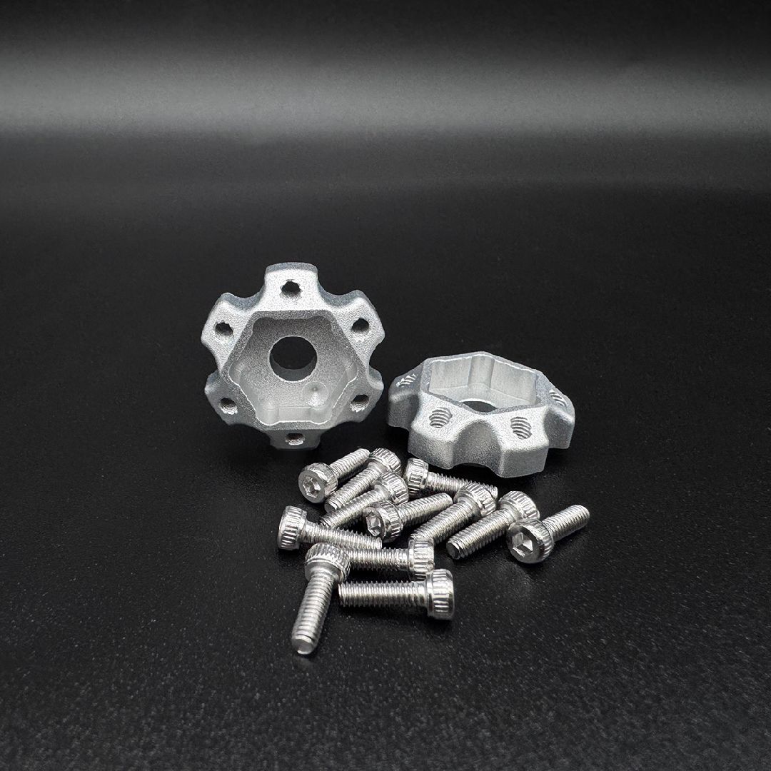 Reefs 12mm Hex Aluminum Hubs (2) - 1 Dot Hub, 2mm Offset