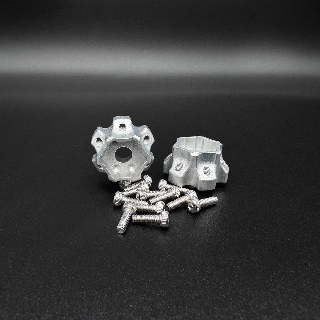 Reefs 12mm Hex Aluminum Hubs (2) - 3 Dot Hub, 7mm Offset