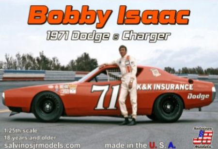 Salvinos JR Models 1/24 Bobby Issac 1971 Dodge Charger - Click Image to Close