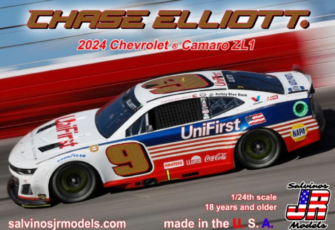 Salvinos JR Models 1/24 Hendrick 2024 Elliott Camaro Darlington