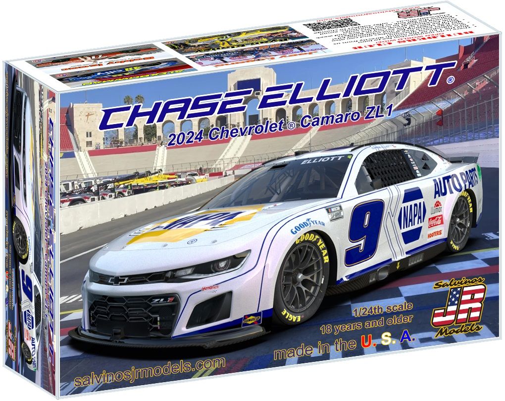 Salvinos JR Models 1/24 Hendrick 2024 Elliott "LA White NAPA" - Click Image to Close