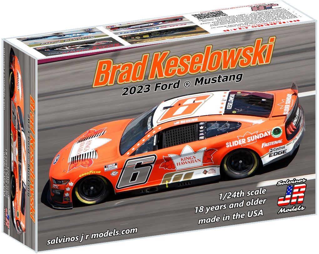 Salvinos JR Models 1/24 Keselowski 2023 Mustang Model Kit