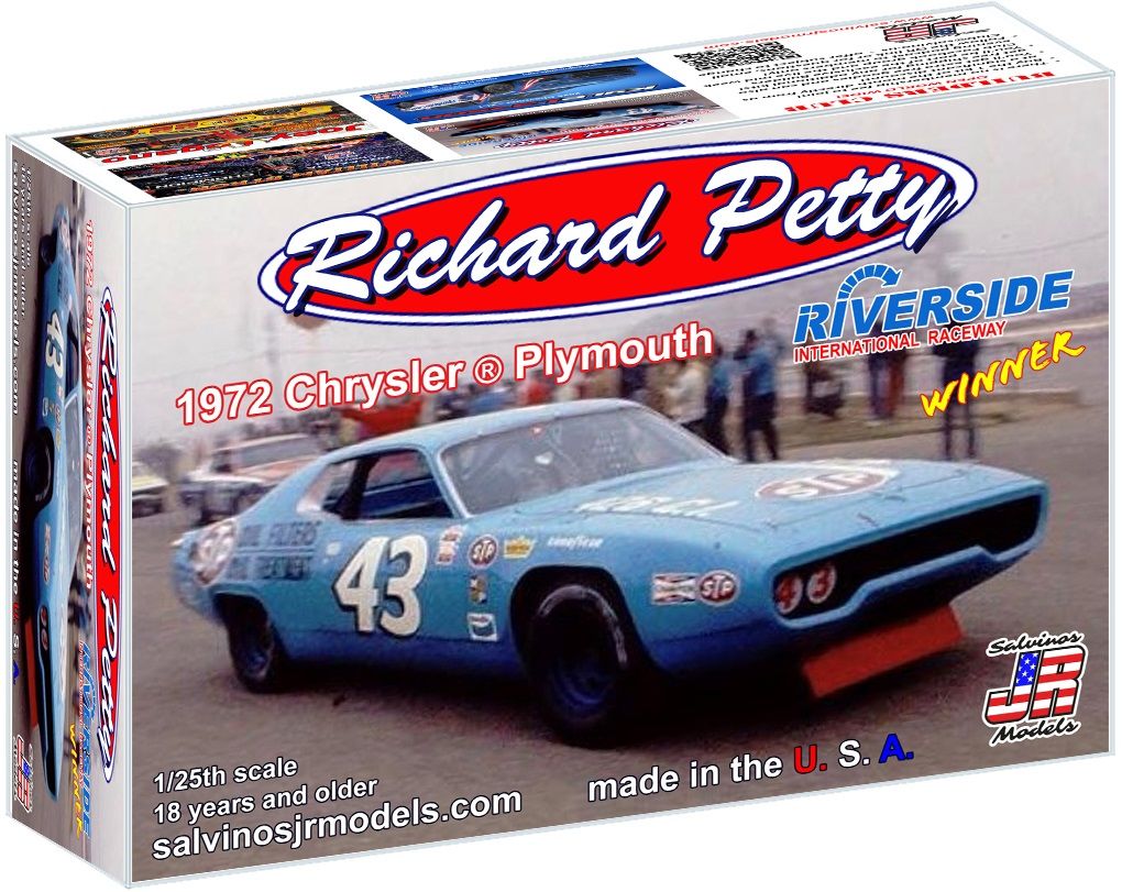 Salvinos JR Models 1/24 Petty 1972 Plymouth Riverside Winner