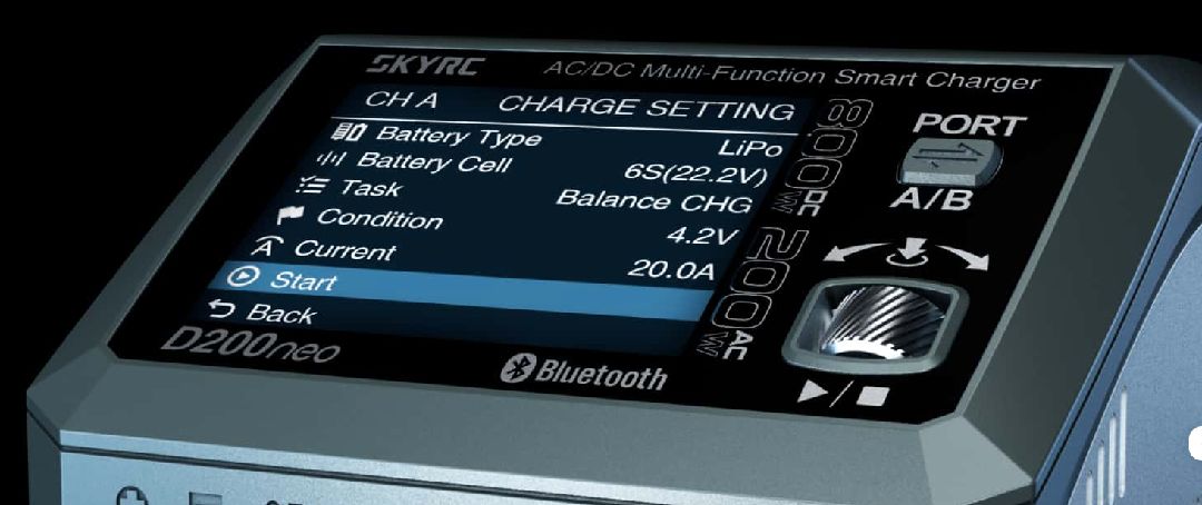 SkyRc D200neo Dual Channel Charger With AC200W And DC800W