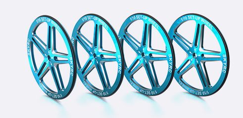 SkyRC Set-UP Wheel for 1/10 Blue (4)