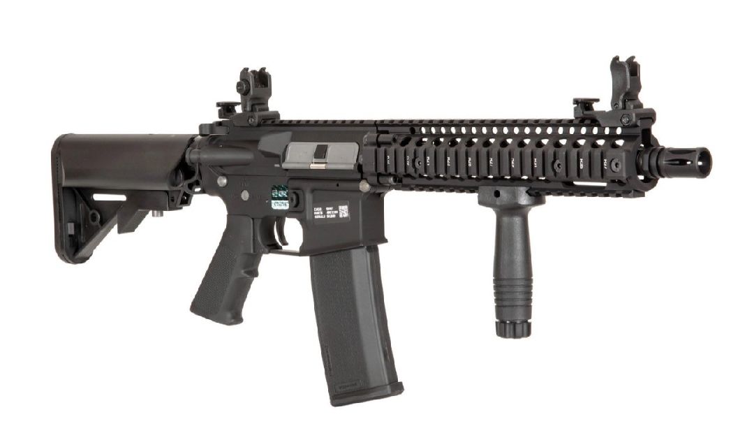 Specna Arms Daniel Defense MK18E19 EDGE ETU Carbine - Black - Click Image to Close