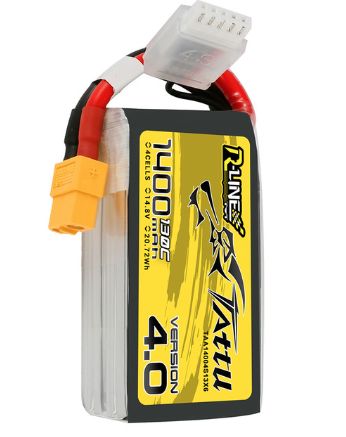 Tattu R-Line 4.0 1400mAh 14.8V 130C LiPo Battery w/XT60 Plug