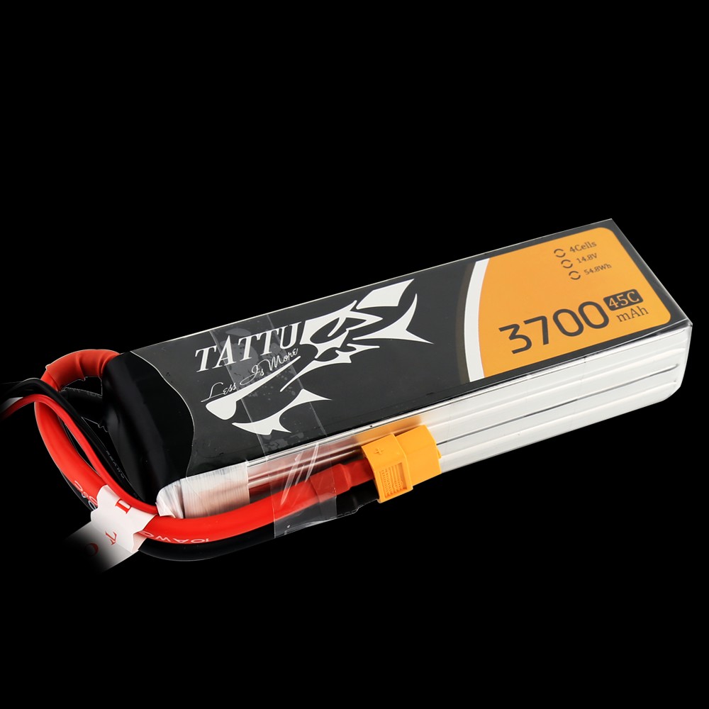 Tattu 3700mAh 4S1P 14.8V 45C LiPo XT60 Plug Soft Case