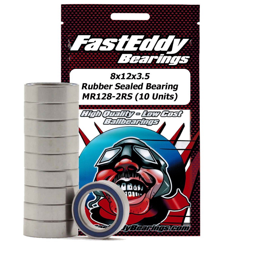 Fast Eddy Traxxas 7020 Rubber Sealed Replcmnt Brng 8x12x3.5 (10) - Click Image to Close