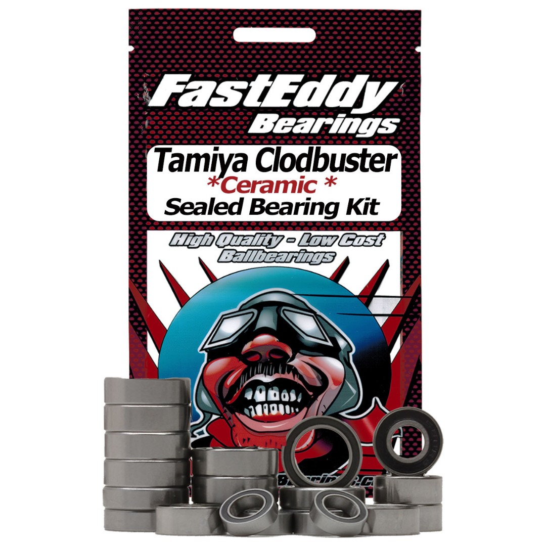 Fast Eddy Tamiya Clodbuster Ceramic Rubber Sealed Bearing Kit