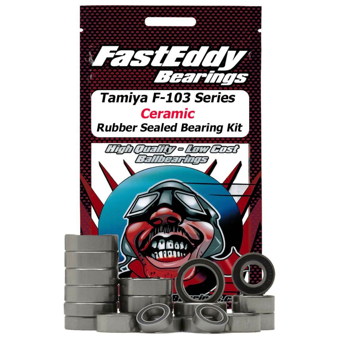 Fast Eddy Tamiya F-103 Series (F-103) Ceramic Rubber Sealed Bearing Kit