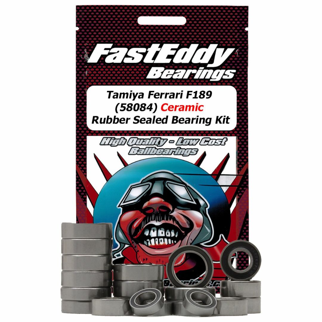 Fast Eddy Tamiya Ferrari F189 (58084) Ceramic Rubber Sealed Bearing Kit