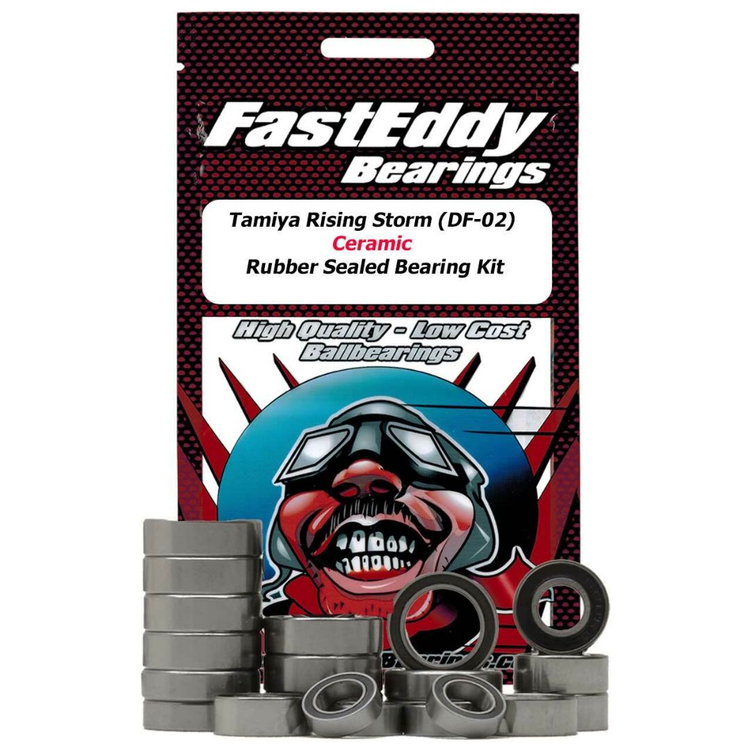 Fast Eddy Tamiya Rising Storm (DF-02) Ceramic Rubber Sealed Bearing Kit