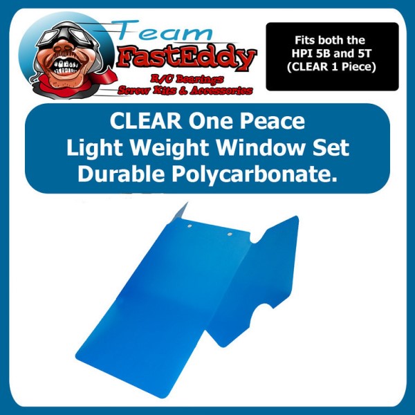 Fast Eddy Lite weight, One peace window set. (CLEAR)