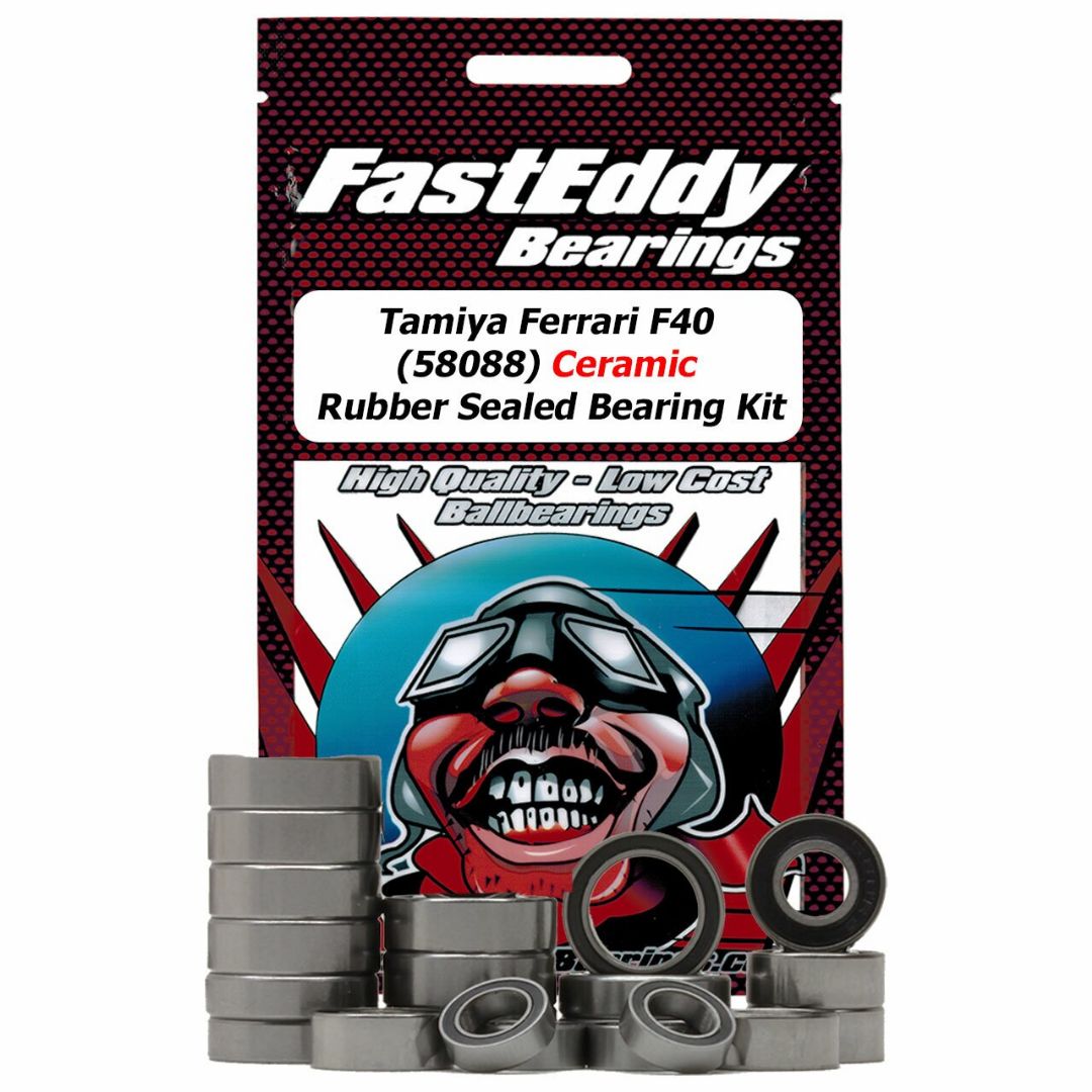 Fast Eddy Tamiya Ferrari F40 (58088) Ceramic Rubber Sealed Bearing Kit