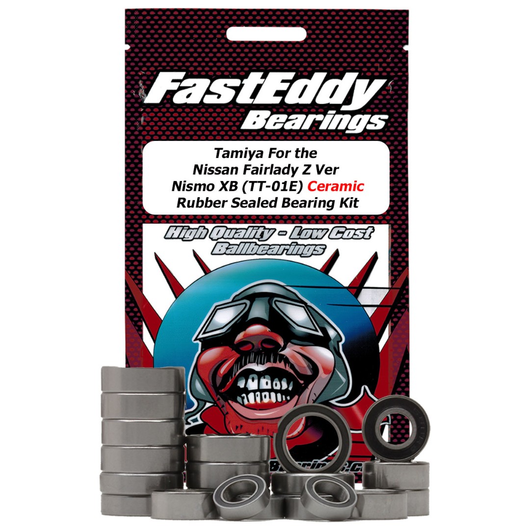 Fast Eddy Tamiya For the Nissan Fairlady Z Ver Nismo XB (TT-01E) Ceramic Rubber Sealed Bearing Kit