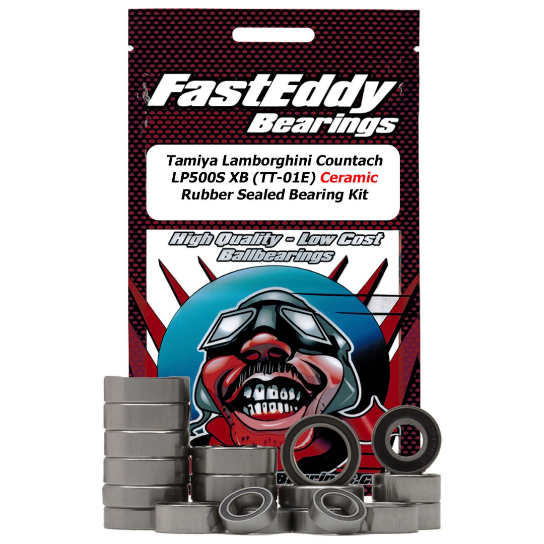 Fast Eddy Tamiya Lamborghini Countach LP500S XB (TT-01E) Ceramic Rubber Sealed Bearing Kit