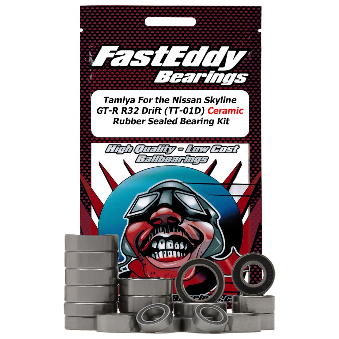 Fast Eddy Tamiya For the Nissan Skyline GT-R R32 Drift (TT-01D) Ceramic Rubber Sealed Bearing Kit