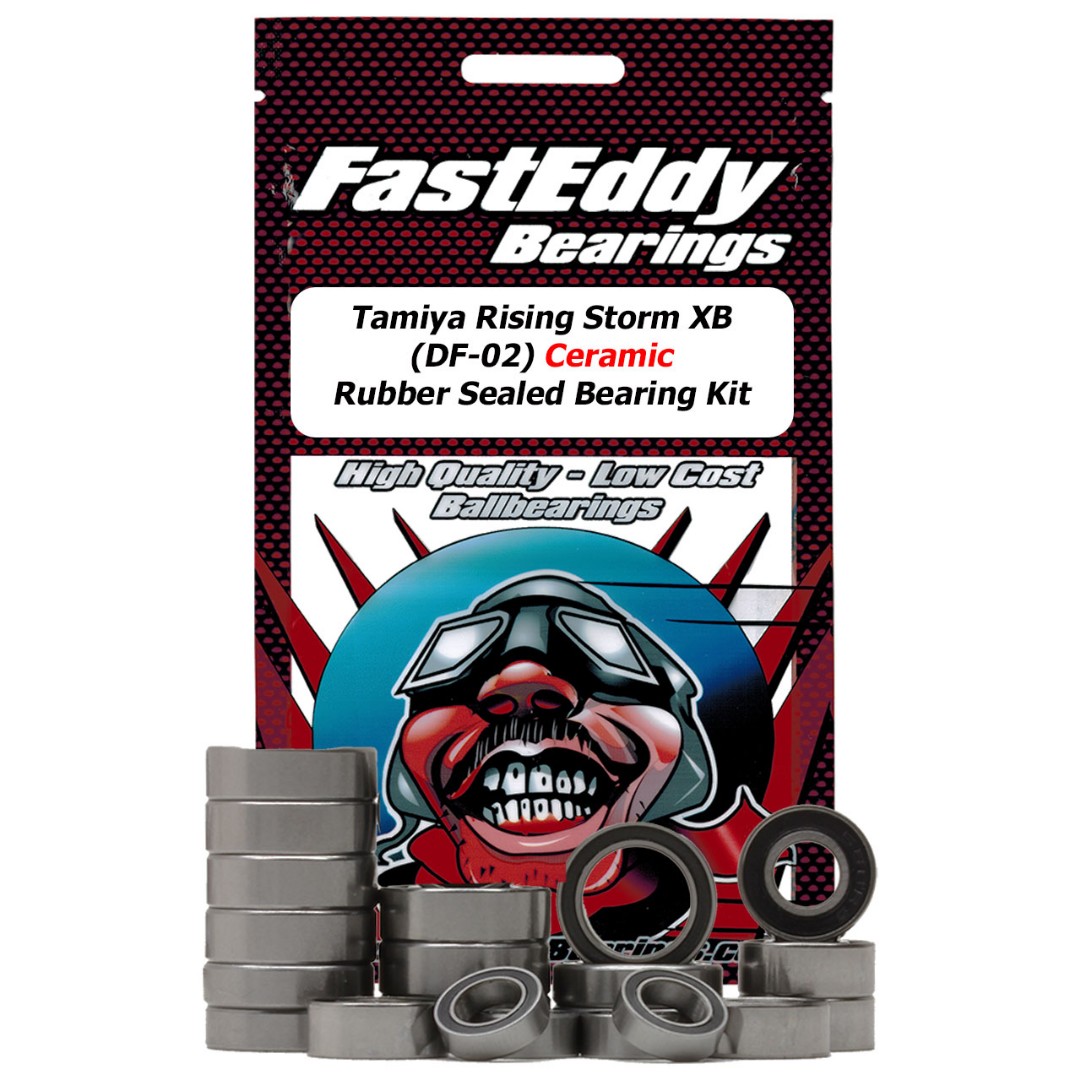 Fast Eddy Tamiya Rising Storm XB (DF-02) Ceramic Rubber Sealed Bearing Kit