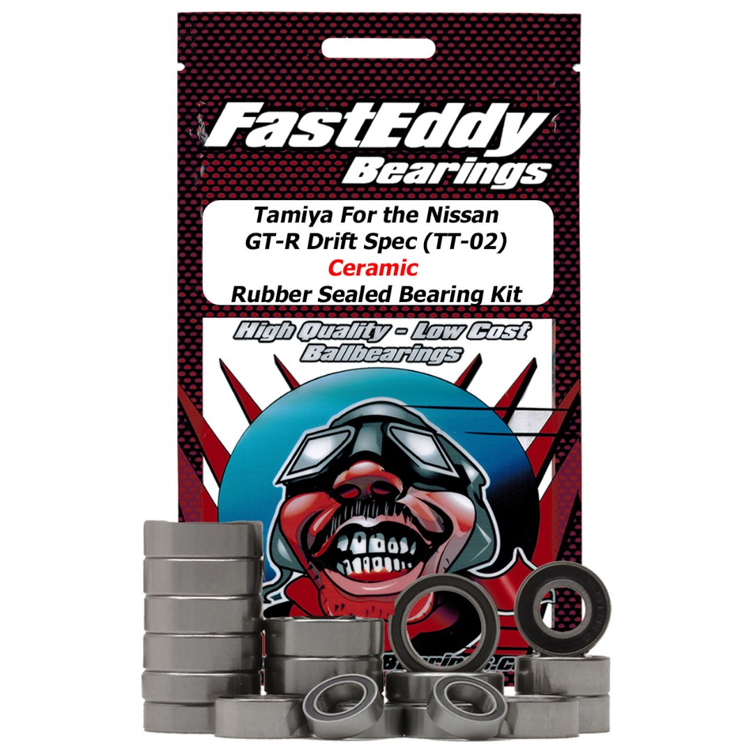 Fast Eddy Tamiya For the Nissan GT-R Drift Spec (TT-02) Ceramic Rubber Sealed Bearing Kit