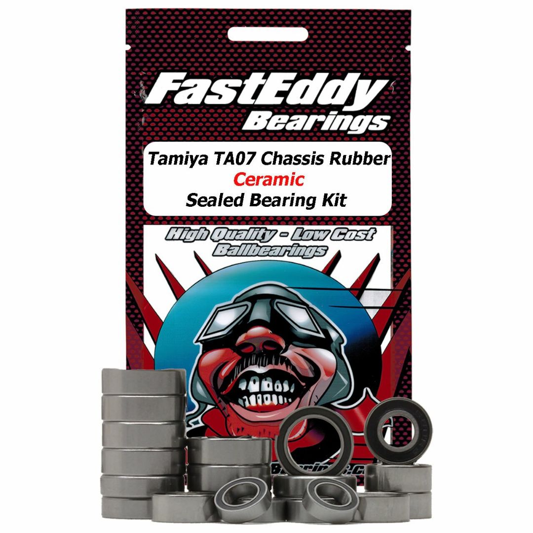 Fast Eddy Tamiya TA07 Chassis Rubber Ceramic Sealed Bearing Kit