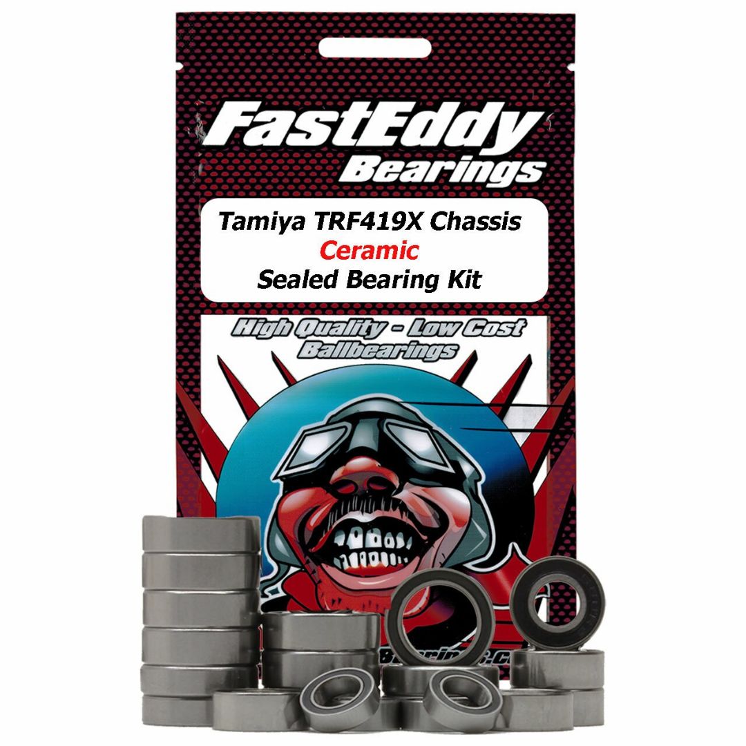 Fast Eddy Tamiya TRF419X Chassis Rubber Ceramic Sealed Bearing Kit