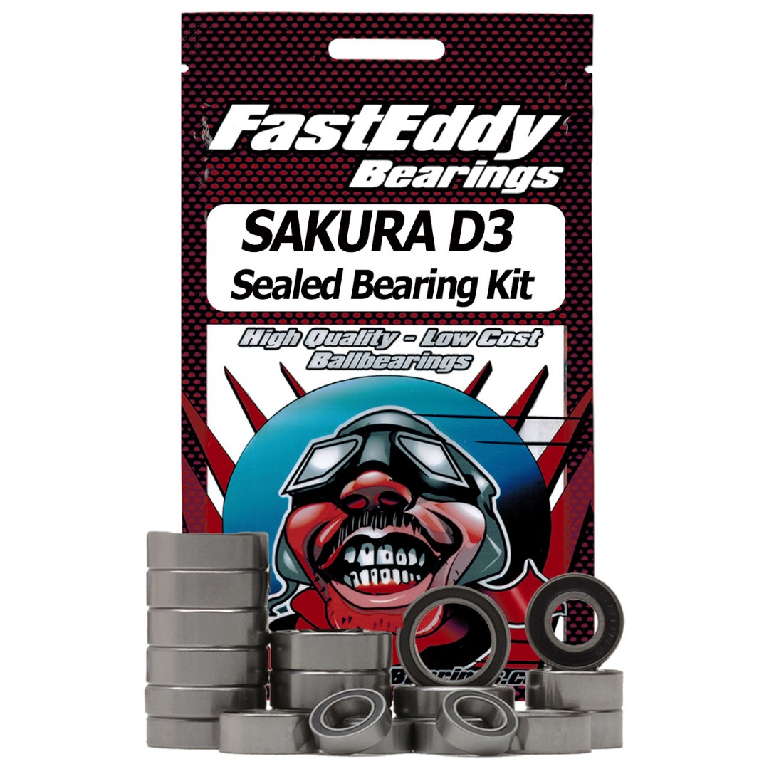 Fast Eddy SAKURA D3 Rubber Sealed Bearing Kit