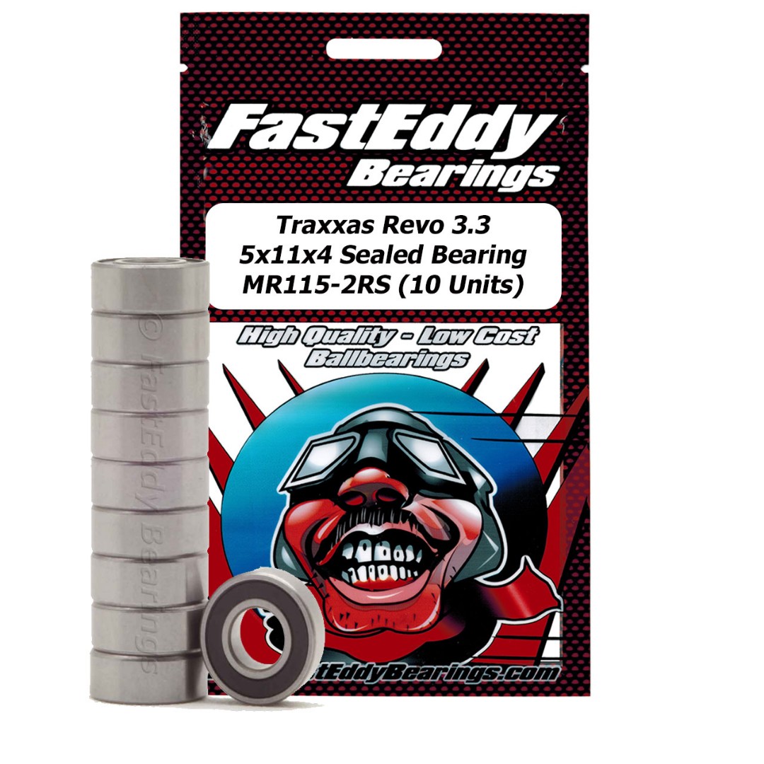 Fast Eddy Traxxas Revo 3.3 5x11x4 Sealed bearing. MR115-2RS (10 Units)