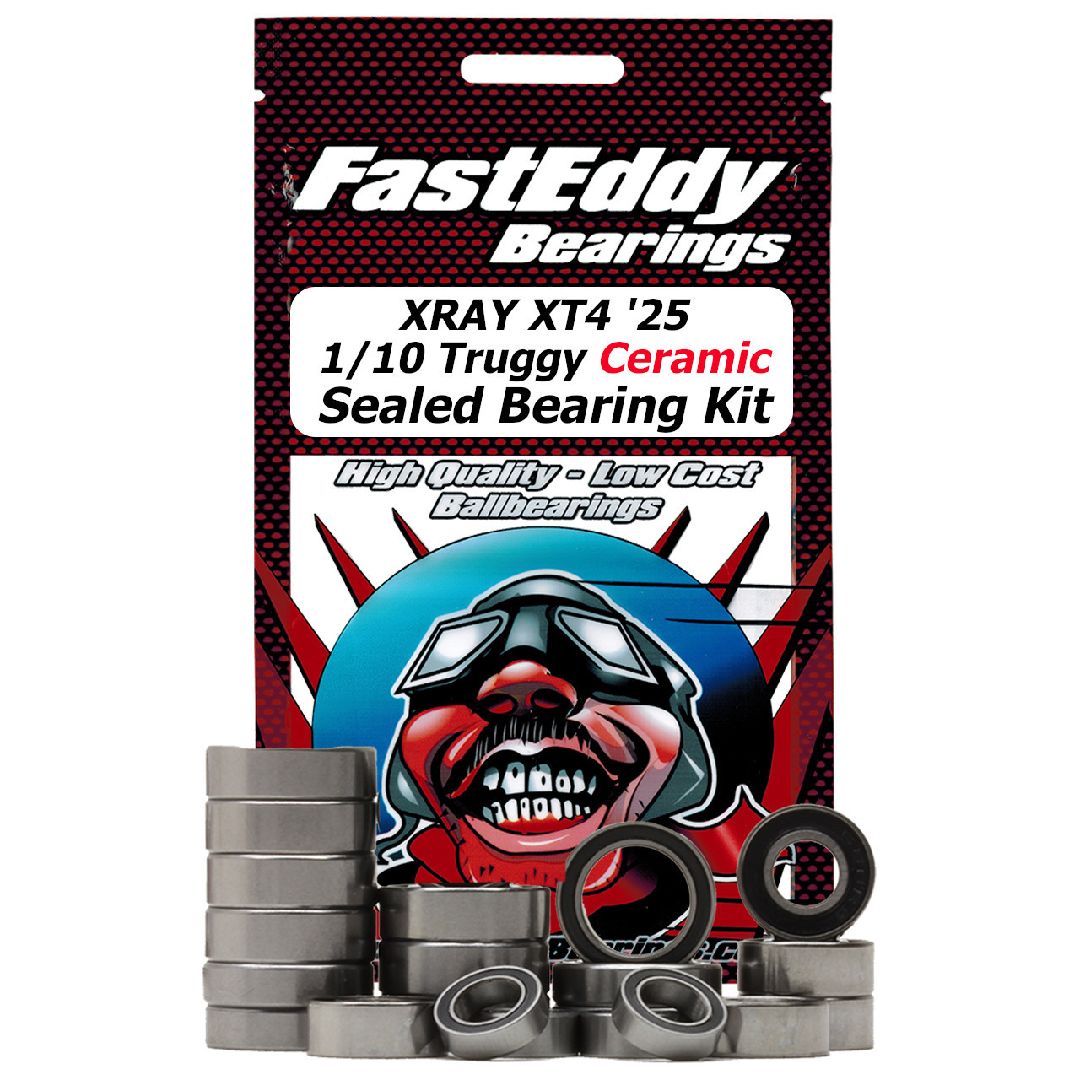 Fast Eddy XRAY XT4 25 1/10 Truggy Ceramic Sealed Bearing Kit - Click Image to Close