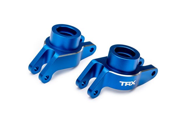 Traxxas Carriers, stub axle, alum, rear, left & right (Blue)