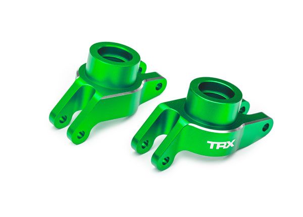 Traxxas Carriers, stub axle, alum, rear, left & right (Green)