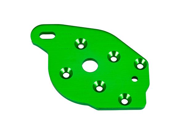 Traxxas Plate, motor, 6061-T6 aluminum (green-anodized) - Click Image to Close