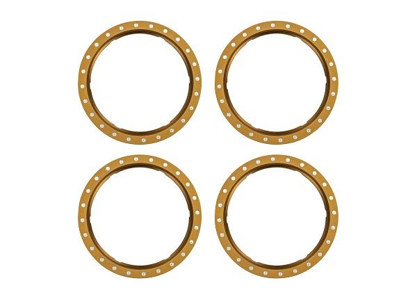 Traxxas Beadlock rings, bronze (machined aluminum) (4)