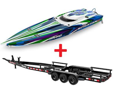 Traxxas Spartan SR 36" Race Boat - Green w/ Trailer