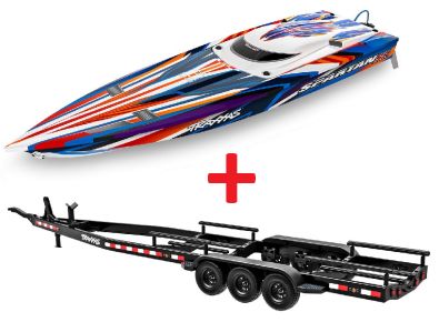 Traxxas Spartan SR 36" Race Boat - Orange w/ Trailer