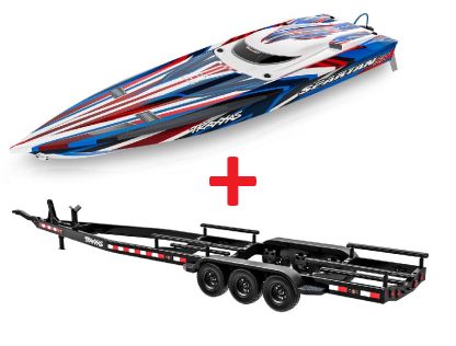 Traxxas Spartan SR 36" Race Boat - Red w/ Trailer