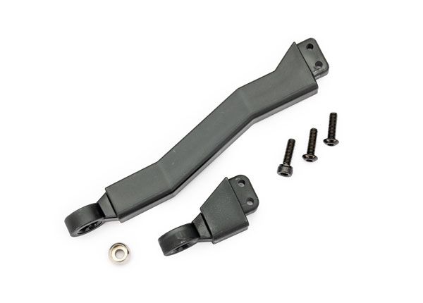 Traxxas Coupler, boat trailer (long (1),short (1))/ 3x10mm BCS (black stainless) (2)/ 3x10mm CS (black stainless) (1)