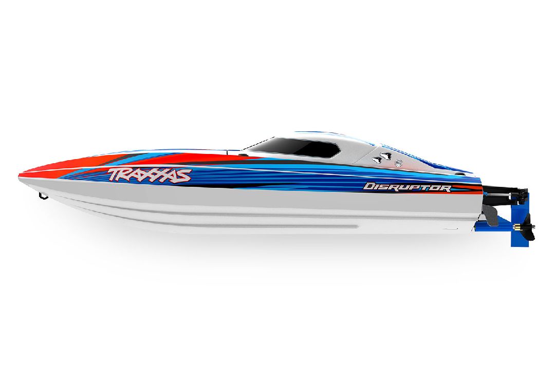 Traxxas Disruptor Boat, 4S VXL - Blue w/ Trailer