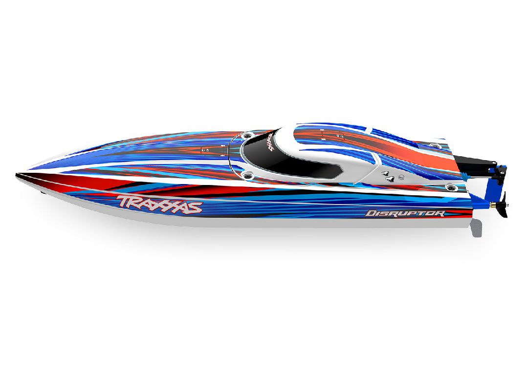 Traxxas Disruptor Boat, 4S VXL - Blue w/ Trailer