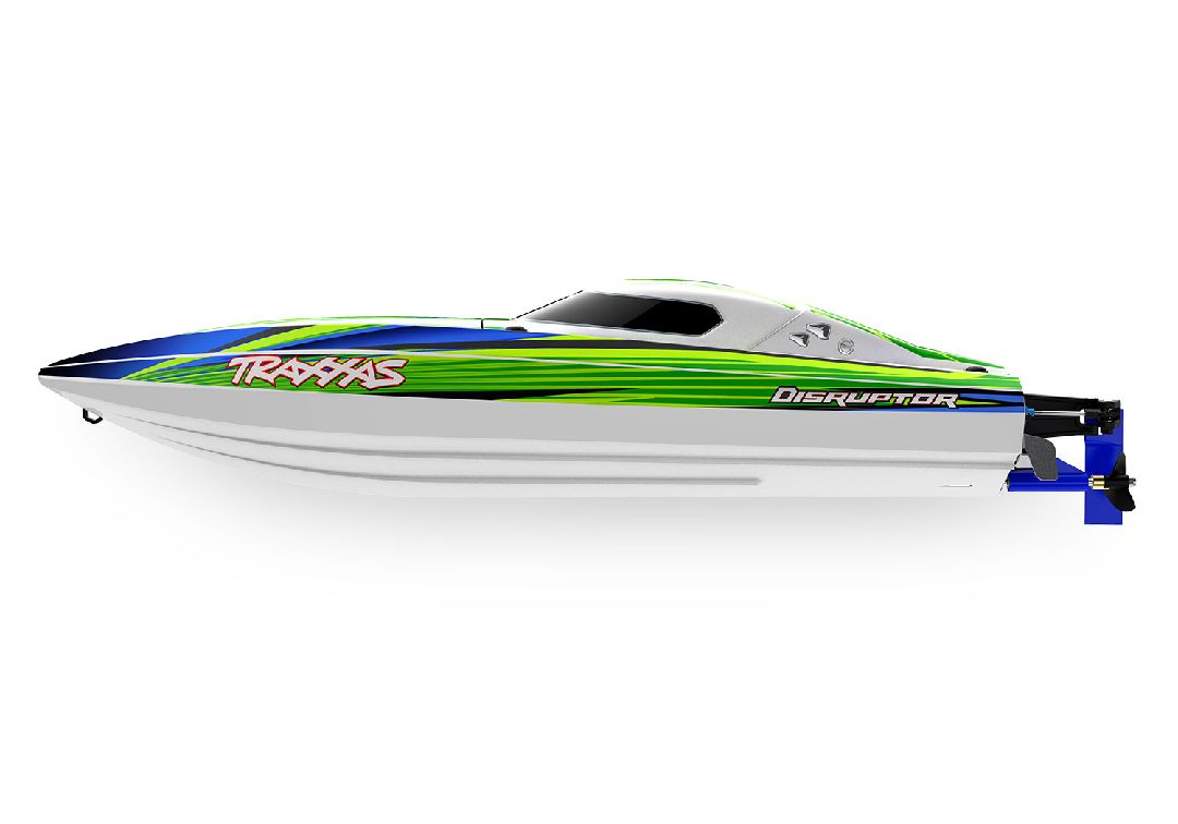 Traxxas Disruptor Boat, 4S VXL - Green w/ Trailer