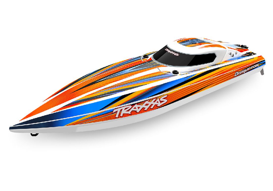 Traxxas Disruptor Boat, 4S VXL - Orange w/ Trailer