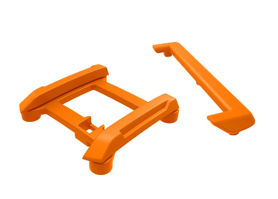 Traxxas Skid plate (roof)/ tailgate protector (orange)/ mounts (2)/ 3x8mm BCS (7) (fits #10711 body)