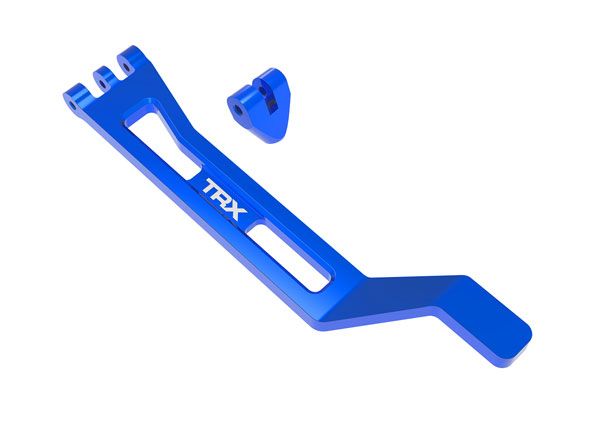 Traxxas Battery hold-down, hold-down post (blue-anodized 6061-T6 aluminum)/ 3x15mm BCS (with threadlock) (1)